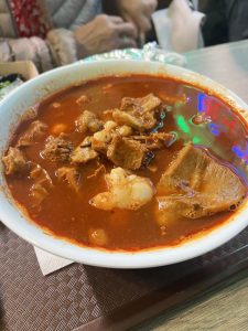 This traditional Mexican soup features tender tripe, hominy, and a rich, flavorful broth, perfect for a hearty meal that embodies the essence of Mexican comfort food.